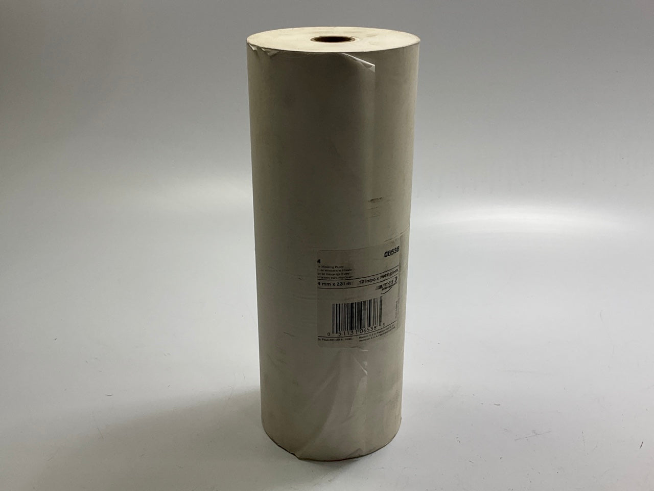 3M 06538 White Automotive Paint Masking Paper 12 In X 750 Ft - ONE ROLL