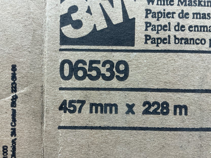 3M 06539 White Masking Paper Heat Resistant, Flexible, Lint Free, 18 In X 750 Ft