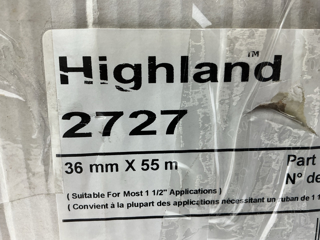 3M 06542 Highland Masking Tape 36mm X 55m (180' X 1.41''), 22 Rolls