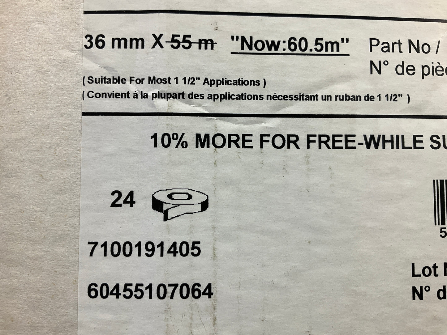 3M 06542 Highland Masking Tape 36mm X 55 M, 24 Rolls
