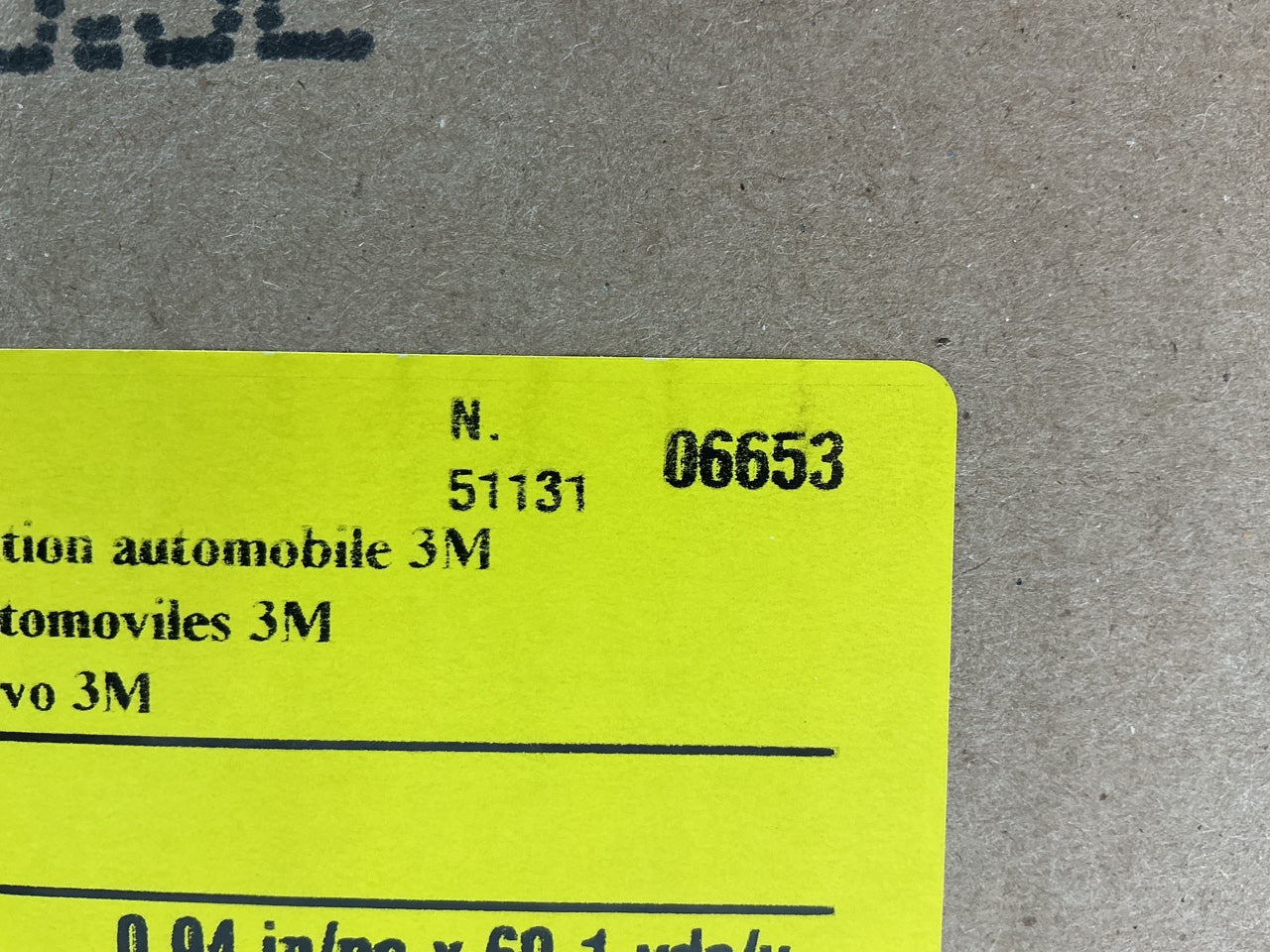 3M 06653 Automotive Refinish Masking Tape, 1''x60 Yard 24mm X 55M, 36 Rolls Total