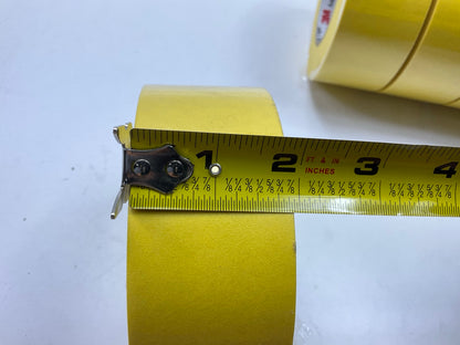 3M 06656 Crepe Paper Automotive Refinish Tape 2'', 6 Pack Yellow 1.875'' X 60 Yard