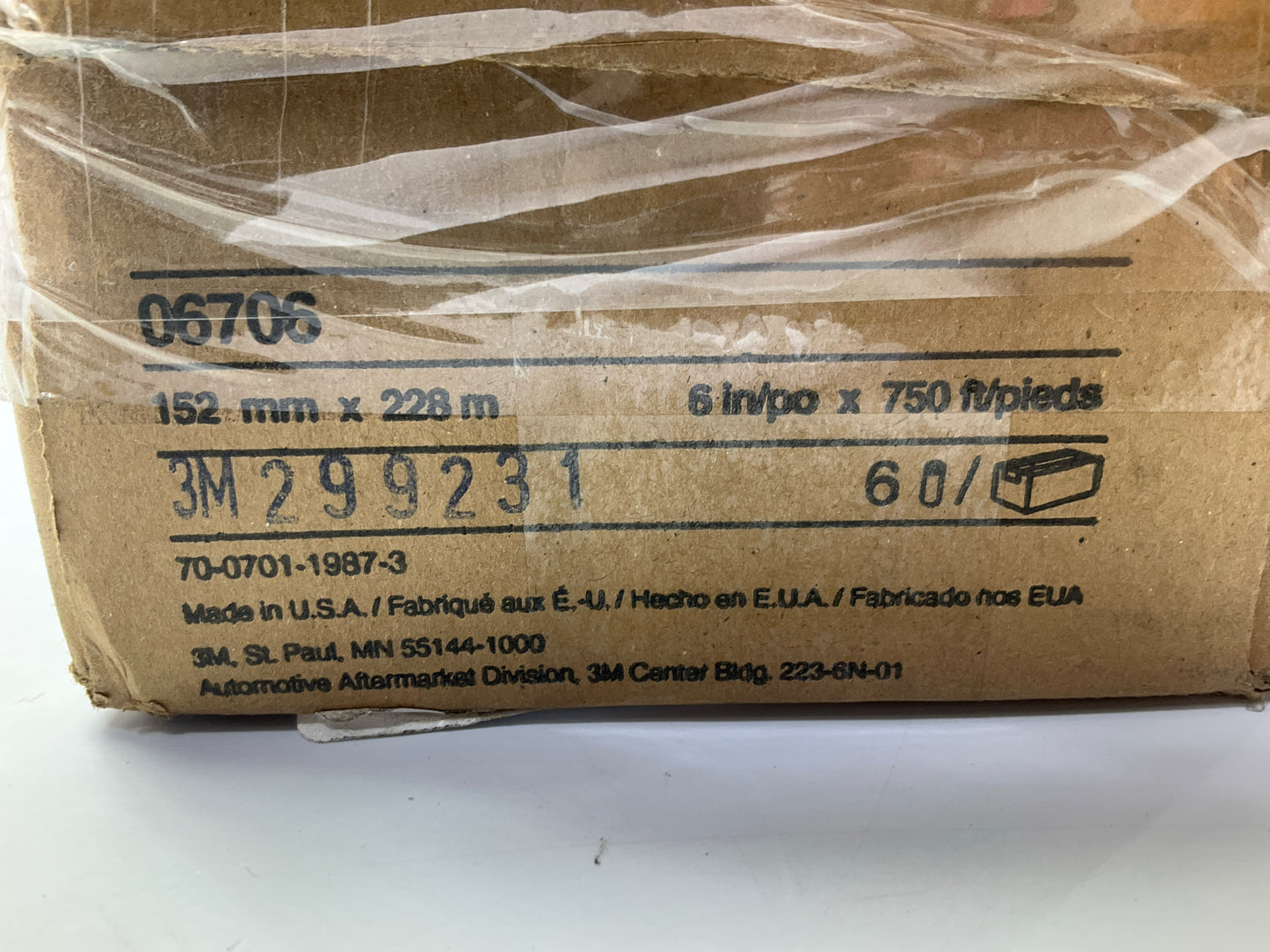 3M 06706 Masking Paper Scotchblok 6''W X 750 Feet Roll Brown, Box Of 6