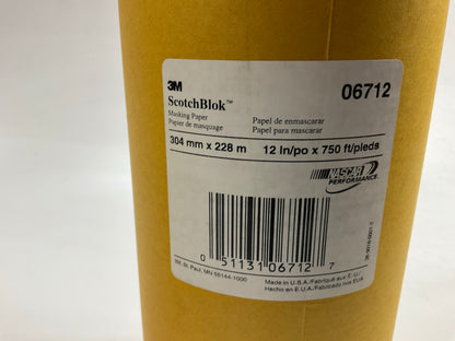 3M 06712 Scotchblok Gold Paint Masking Paper, 2 Rolls Of 12'' X 750 Feet Each