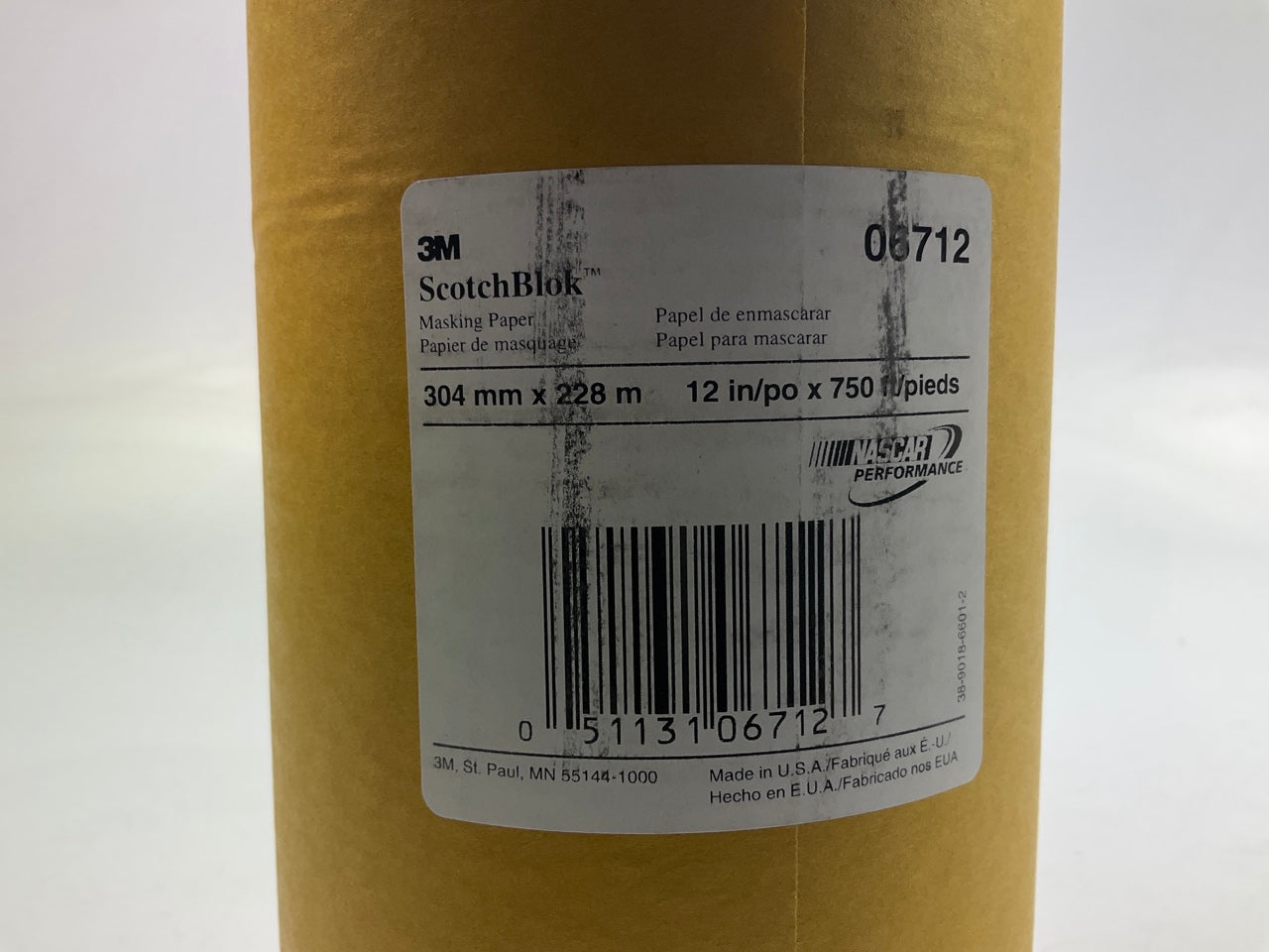 3M 06712 Scotchblok Paint Masking Paper, 12''x750 Feet, Gold