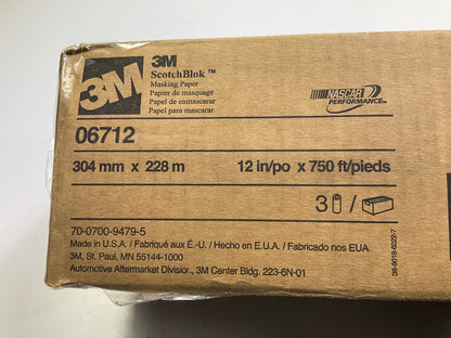 3M 06712 Scotchblok Paint Masking Paper, 12''x750 Feet, Gold