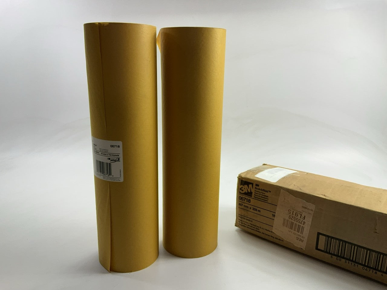COSMETIC DAMAGE (2) 3M 06718 Scotchblok 18'' X 750' Feet Auto Body Masking Paper