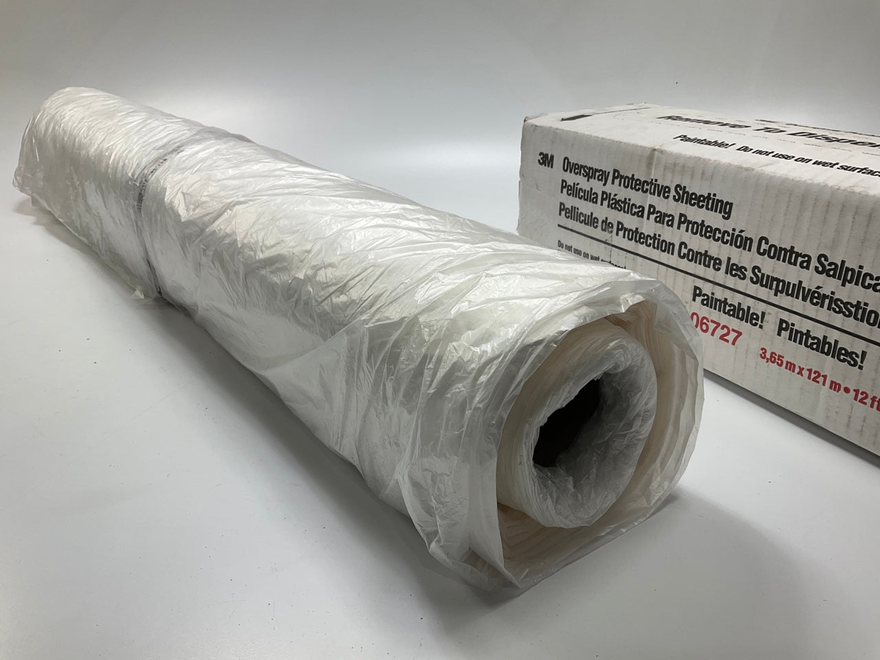 3M 06727 Overspray Protective Sheeting Translucent, Durable  12ft X 400 Ft