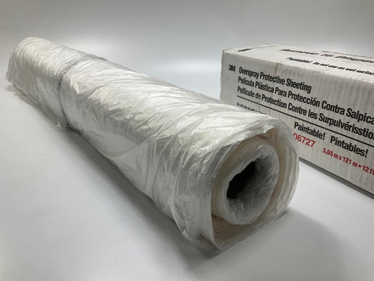 3M 06727 Overspray Protective Sheeting Translucent, Durable  12ft X 400 Ft