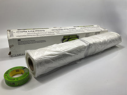 3M 06728 Overspray Plastic Masking Protective Sheeting 16 Feet X 350 Ft - 1 Roll