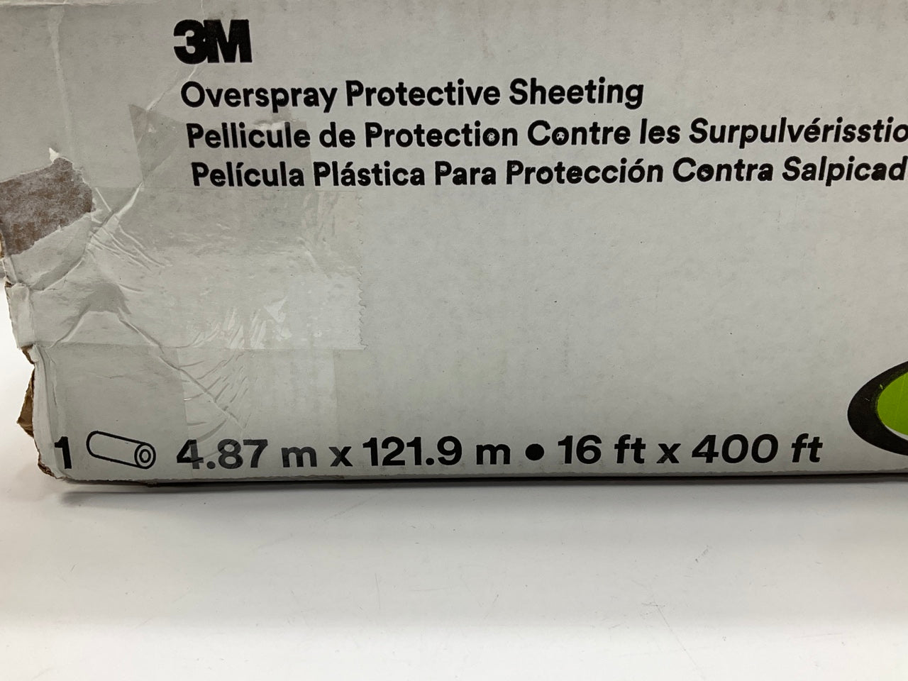 3M 06728 Overspray Plastic Masking Protective Sheeting 16 Feet X 350 Ft - 1 Roll