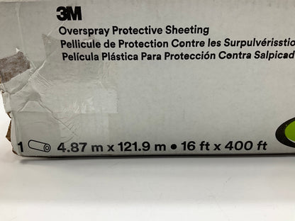 3M 06728 Overspray Plastic Masking Protective Sheeting 16 Feet X 400 Ft - 1 Roll