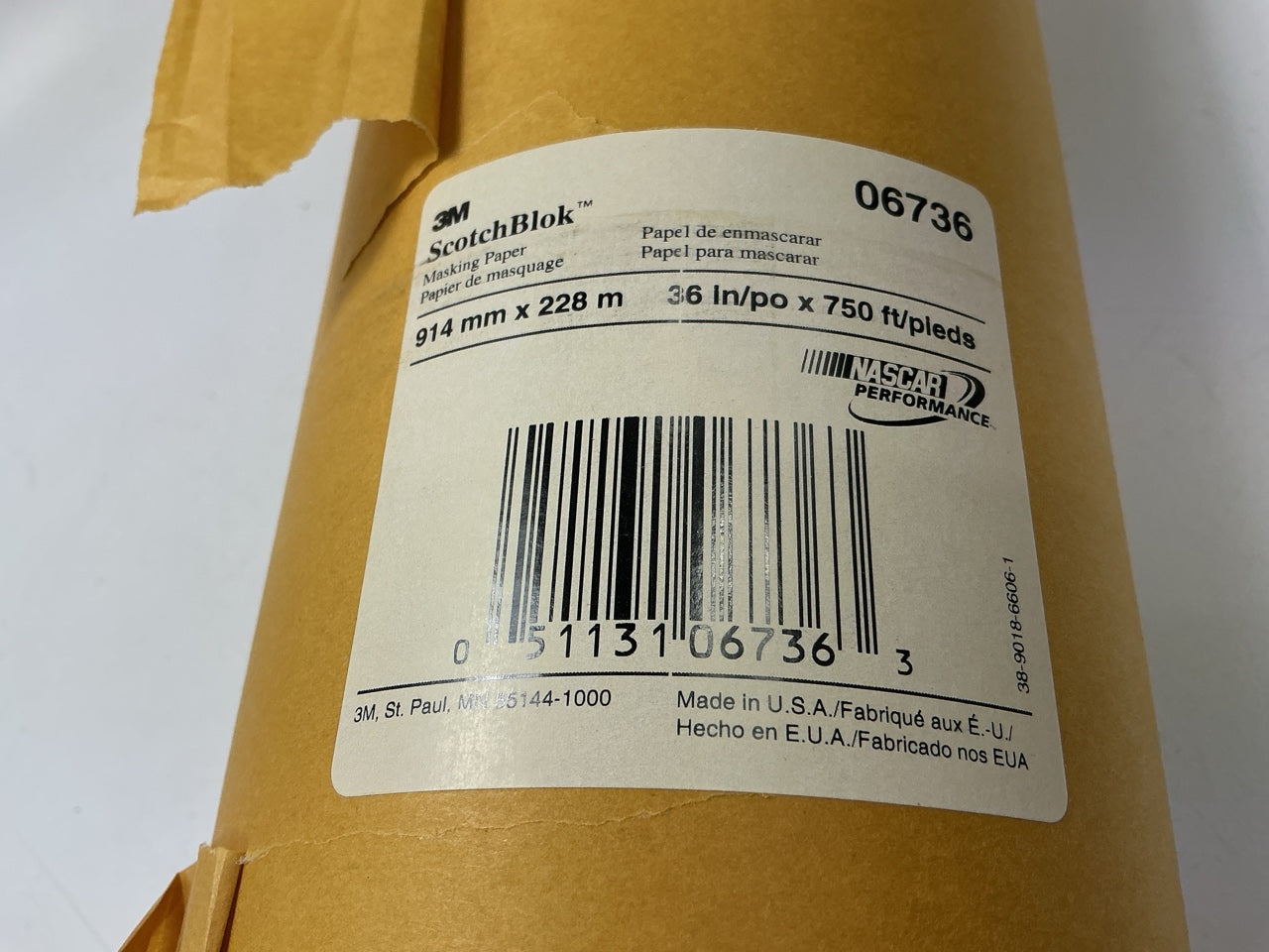 COSMETIC DAMAGE 3M 06736 Scotchblok Gold 36 In W X 750 Feet Paint Masking Paper