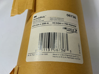 COSMETIC DAMAGE 3M 06736 Scotchblok Gold 36 In W X 750 Feet Paint Masking Paper