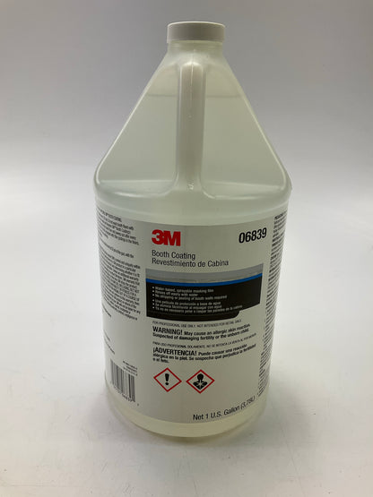 3M 06839 Paint Booth Coating For Paint Overspray Protection, Clear, 1 Gallon