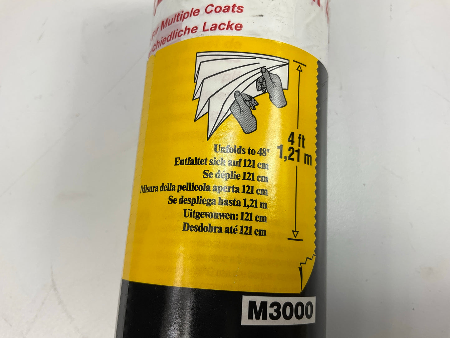 3M 06848 MF48+ Pre-Folded Masking Film, 48'' X 180' 0.375mil
