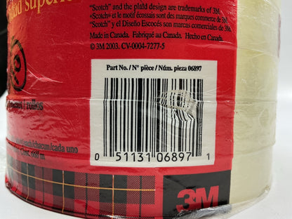 3M 06897 Scotch 180' X 0.7'' Clear Filament Strapping Fiber Tape -  7 Rolls