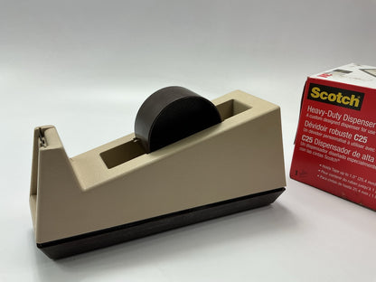 3M Scotch 06924 Heavy-Duty Tape Dispenser C256 Beige - Holds Up To 1'' Wide Tape