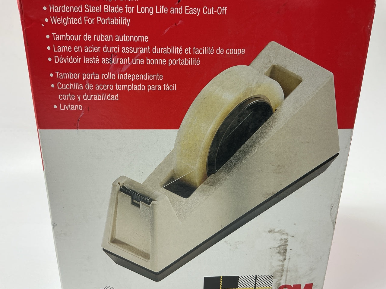 3M Scotch 06924 Heavy-Duty Tape Dispenser C256 Beige - Holds Up To 1'' Wide Tape