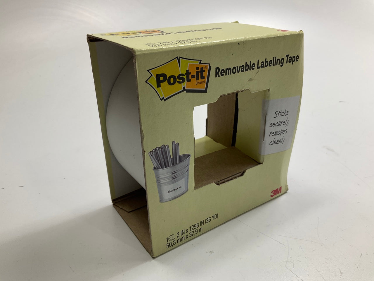 3M Post-it 06951 Labeling Tape 695, 2 Inches X 36 Yards, White