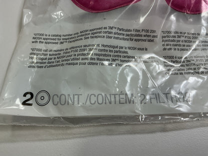 17 Packs Of 2 Each. 3M 07000 Particulate Filter P100 Organic Vapor Filter 2026