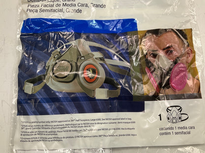 3M 07026 6300 Half Face *Large* Respirator Mask Facepiece (Filters Not Included)