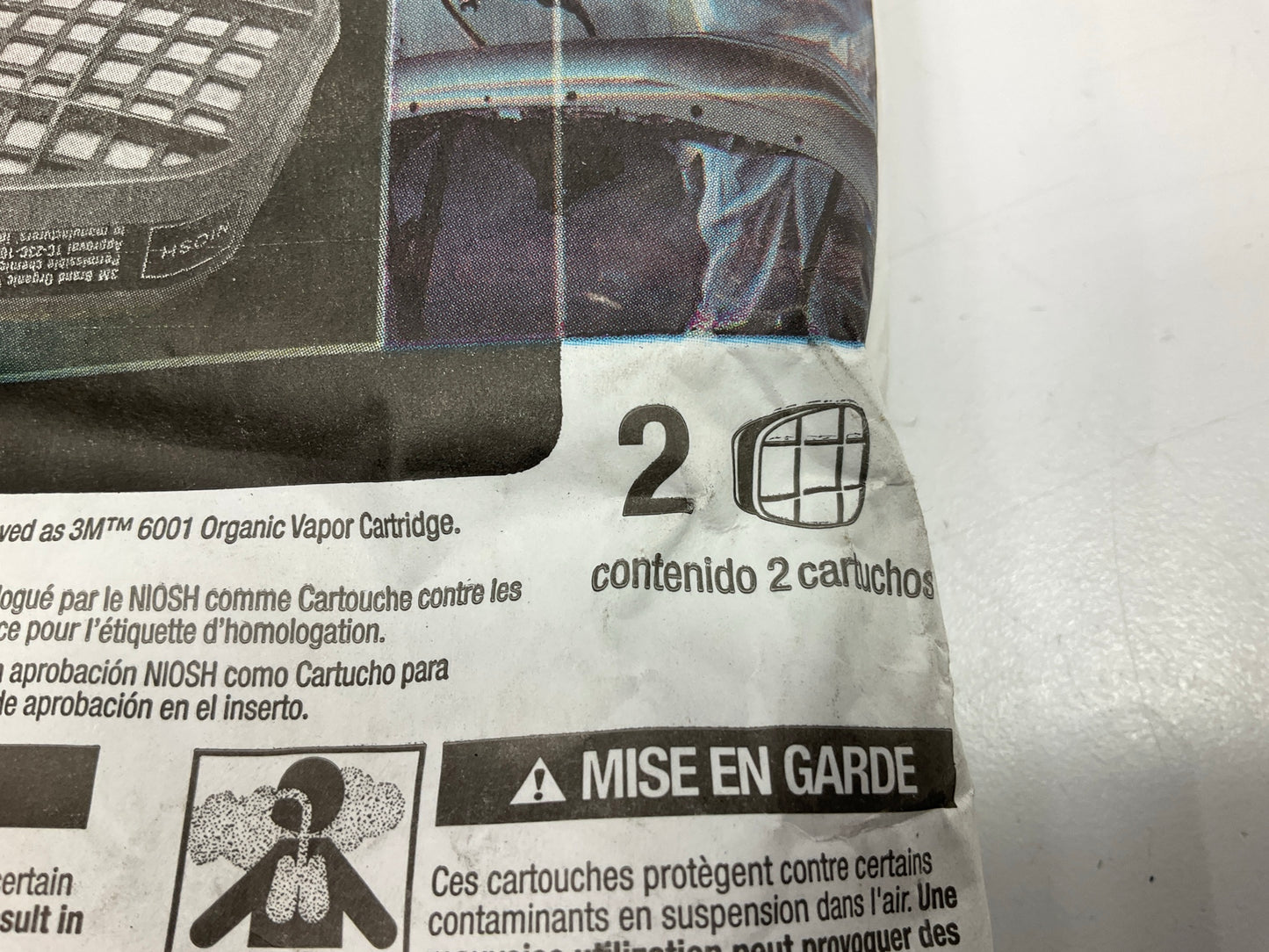 EXPIRED LOT - 3M 07046 Organic Vapor Filter Cartridges, 3 Packs Of 2 Each