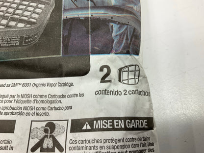 EXPIRED LOT - 3M 07046 Organic Vapor Filter Cartridges, 3 Packs Of 2 Each