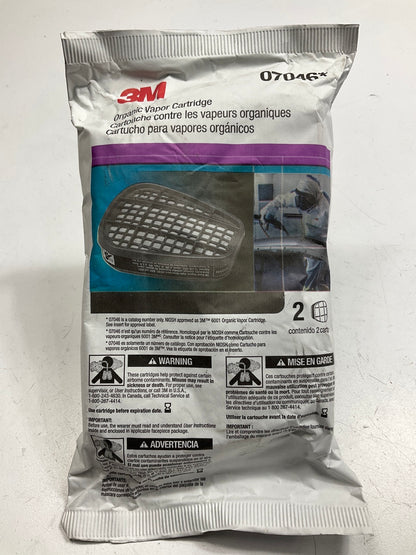3M 07046 Organic Vapor Cartridge 6001 - 2 Pack (as Shown) Exp. 02/2026