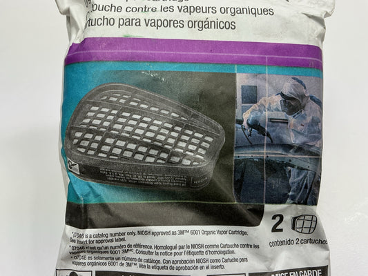 2 Packs Of 2, 3M 07046 Organic Vapor Mask Cartridge 6001 (as Shown) Exp. 03/2027