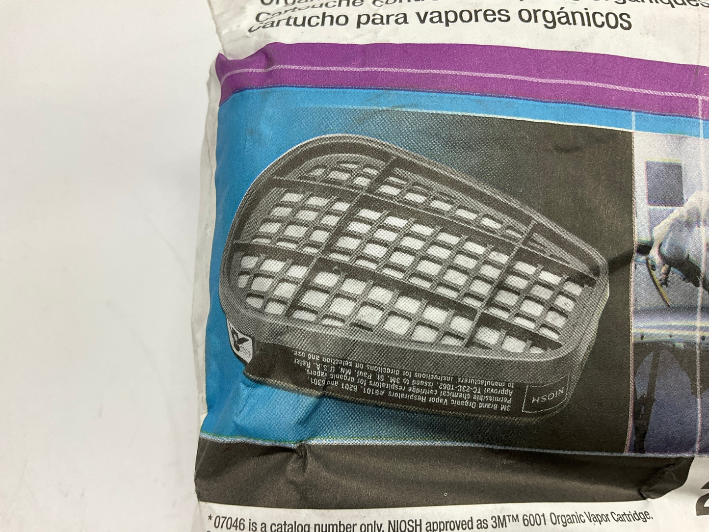 3M 07046 Organic Vapor Cartridge 6001 - 2 Pack (as Shown) Exp, 04/2029