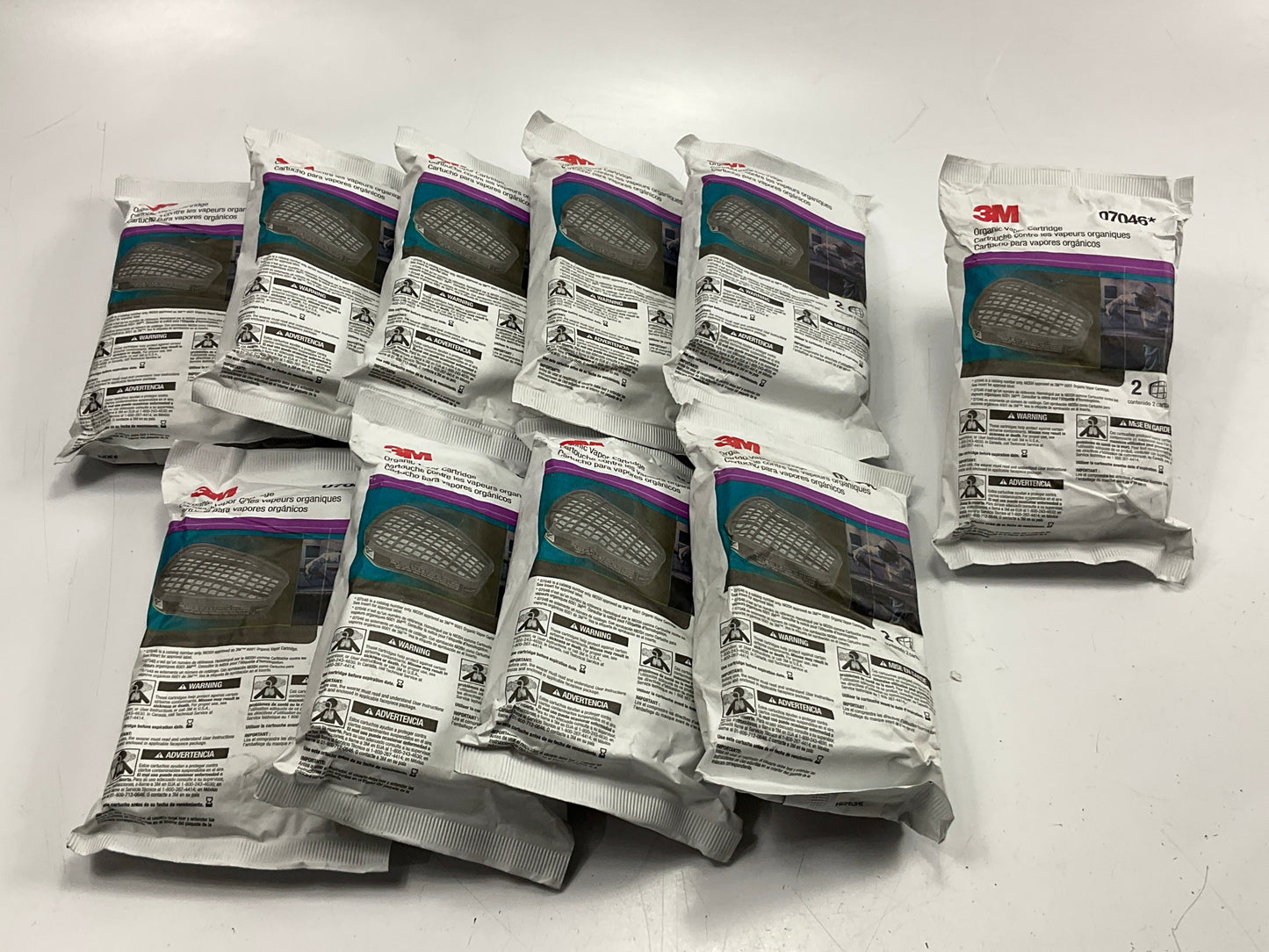 3M 07046 Organic Vapor Cartridge 6001 - 10 Pack Of 2 Each (as Shown) Exp 05-2027
