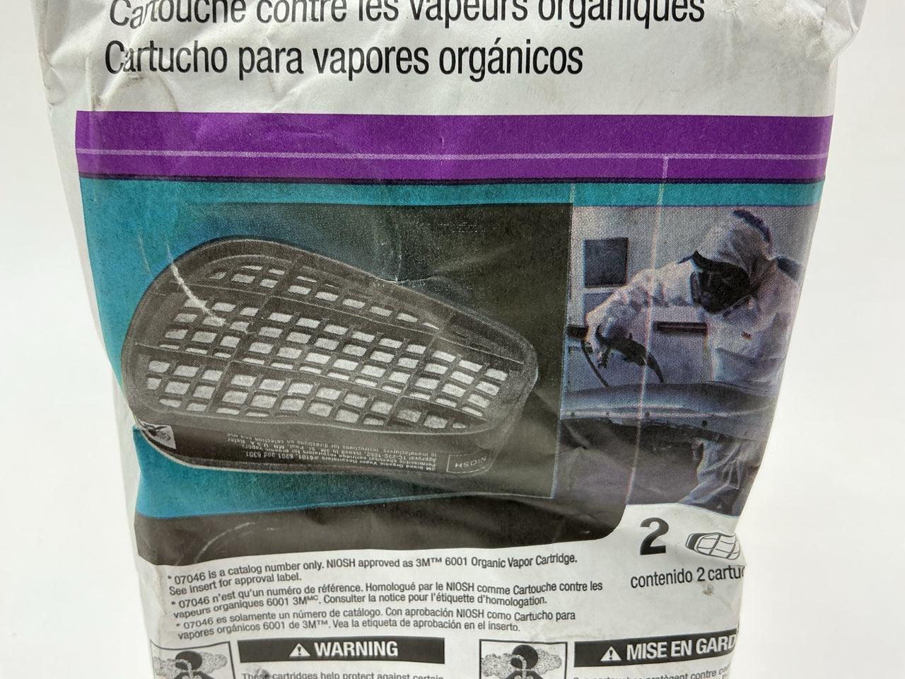 3M 07046 Organic Vapor Cartridge 6001 - 2 Pack (as Shown) Exp. 07-2027