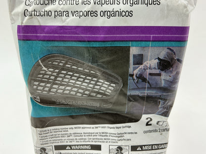 3M 07046 Organic Vapor Cartridge 6001 - 2 Pack (as Shown) Exp. 07-2027
