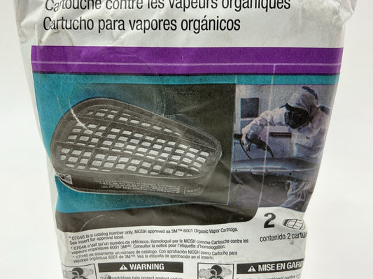 3M 07046 Organic Vapor Cartridge 6001 - 2 Pack (as Shown) Exp. 07-2027
