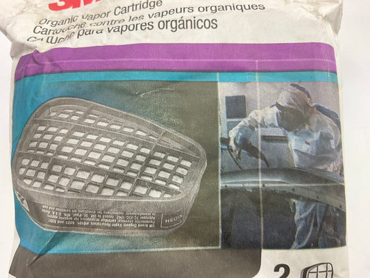 3M 07046 Organic Vapor Cartridge 6001 - 2 Pack (as Shown) Exp. 08/2026