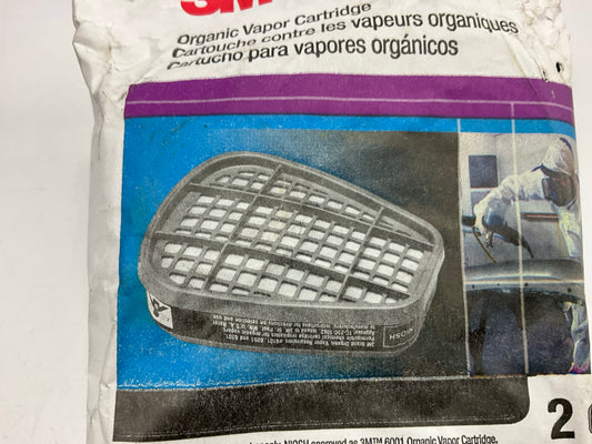 3M 07046 Organic Vapor Cartridge 6001 - 2 Pack (as Shown) Exp. 08/2029