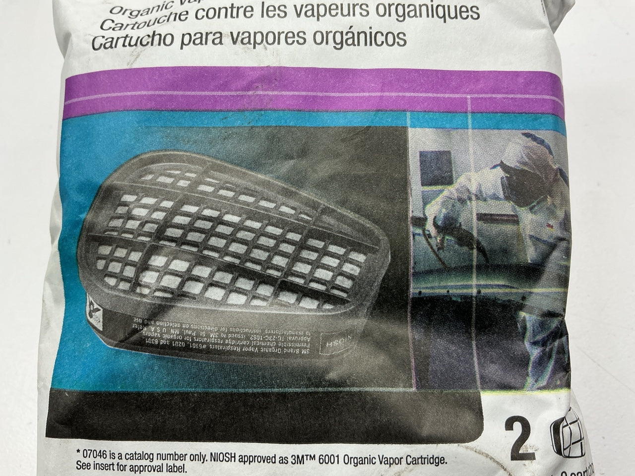 3M 07046 Organic Vapor Cartridge 6001 - 2 Pack (as Shown) Exp. 11/2025