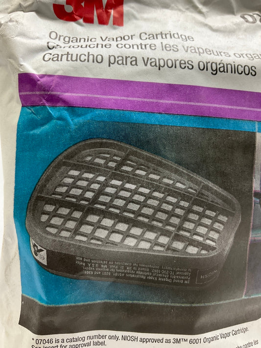 3M 07046 Organic Vapor Cartridge 6001 - 2 Pack (as Shown) Exp. 11/2025