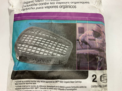 3M 07046 Organic Vapor Cartridge 6001 - 2 Pack (as Shown) Exp. 11/2027