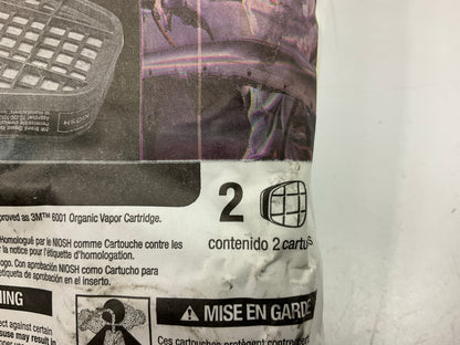 3M 07046 Organic Vapor Cartridge 6001 - 2 Pack (as Shown) Exp. 11/2027