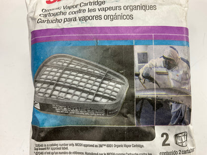 3M 07046 Organic Vapor Mask Cartridge 6001 - 2 Pack (as Shown) Exp. 02/2029