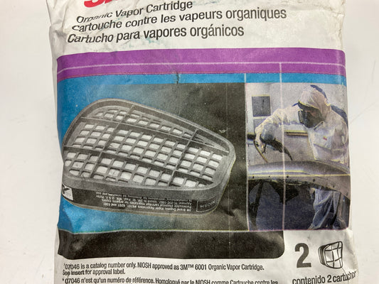 3M 07046 Organic Vapor Mask Cartridge 6001 - 2 Pack (as Shown) Exp. 02/2029