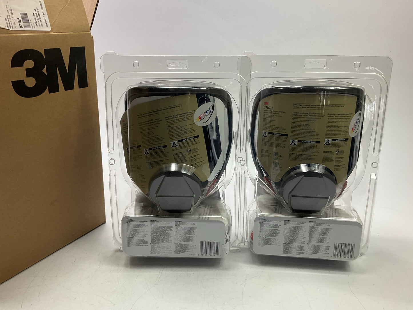 (2) 3M 07162 Full Facepiece Respirator Packout Organic Vapor/P95 Mask Medium