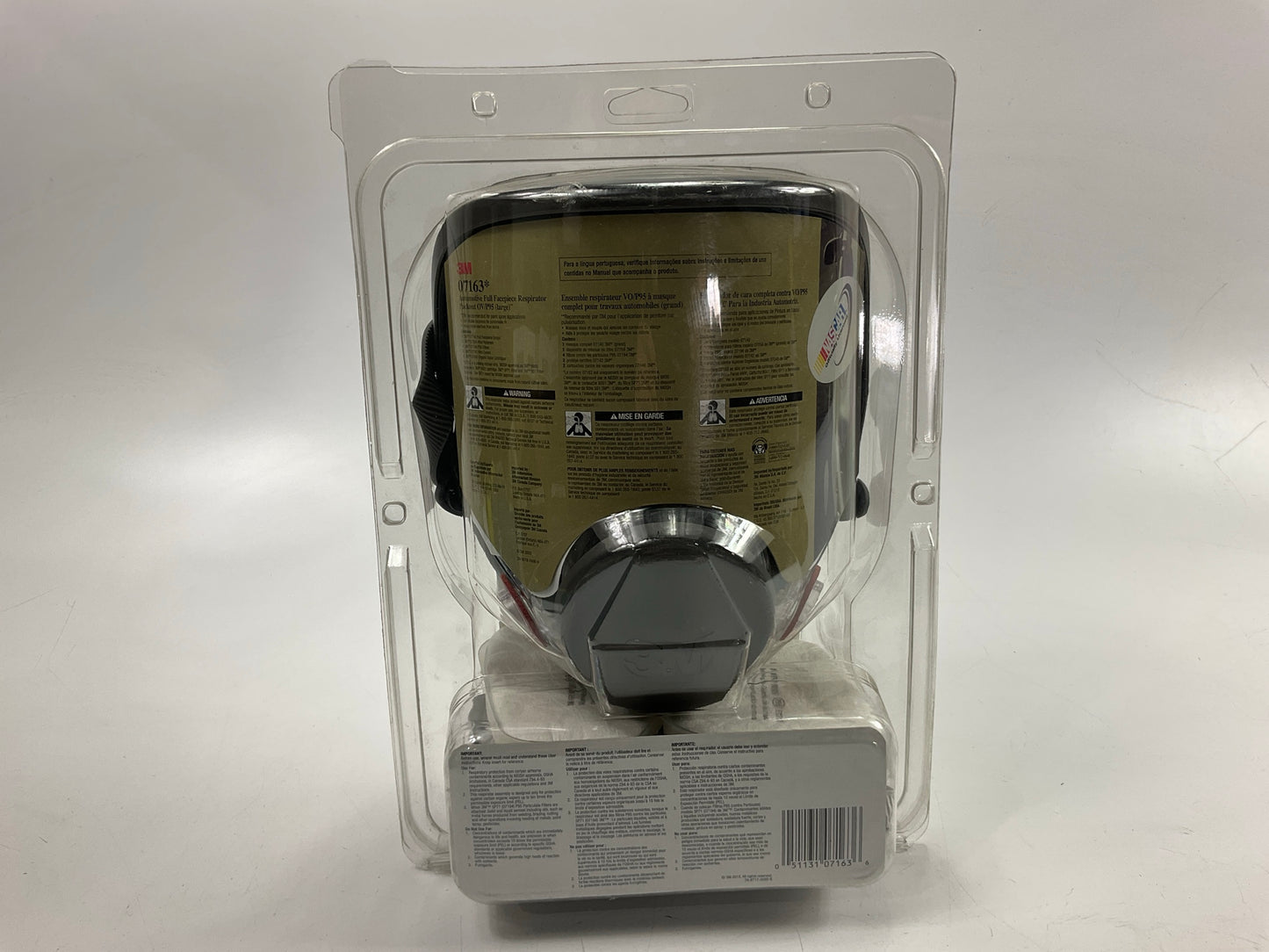 3M 07163 Full Facepiece Respirator Packout Organic Vapor P95, Large EXP 07-2027