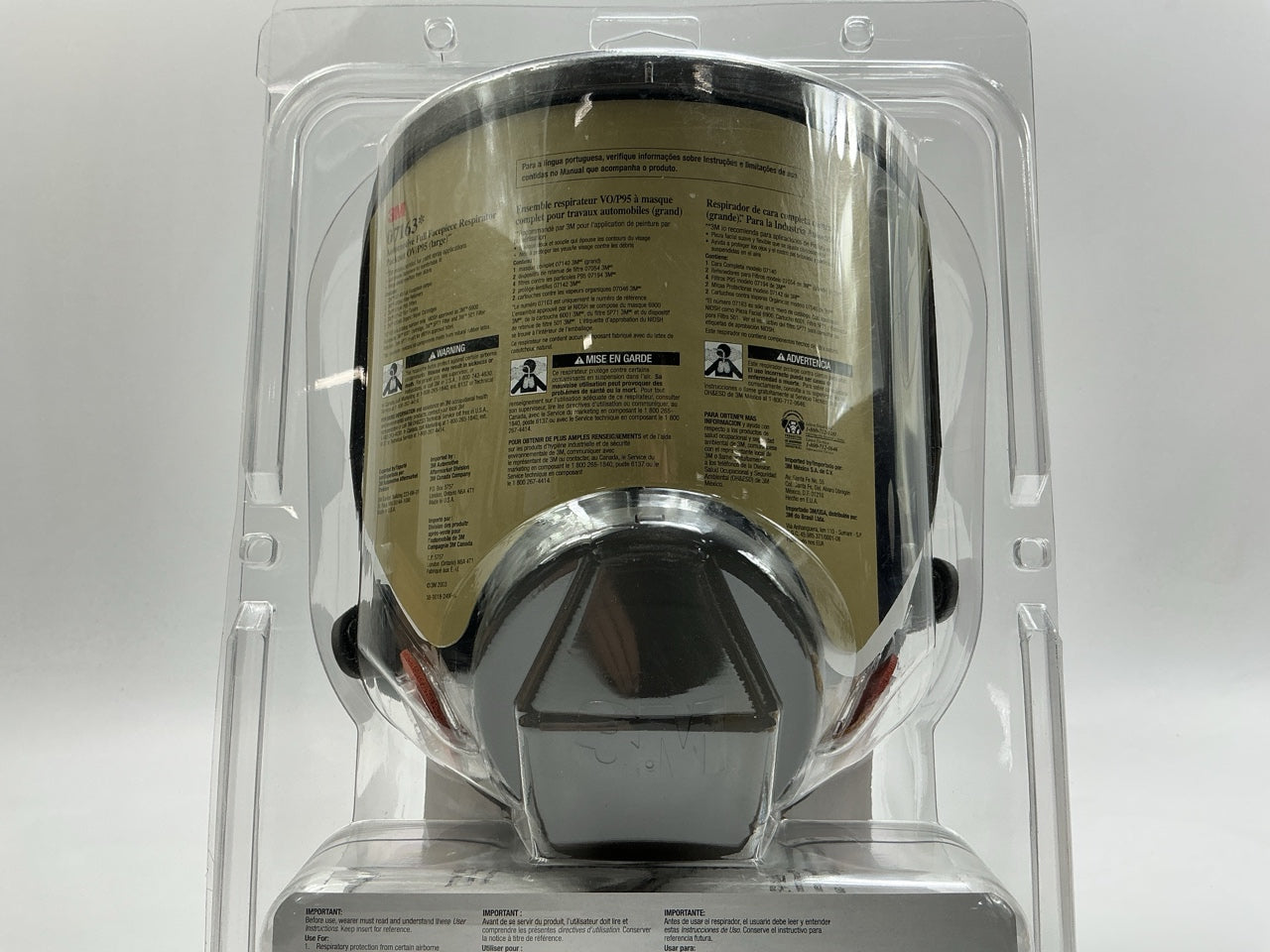 3M 07163 Full Facepiece Respirator Packout Organic Vapor P95, Large EXP 09/2029