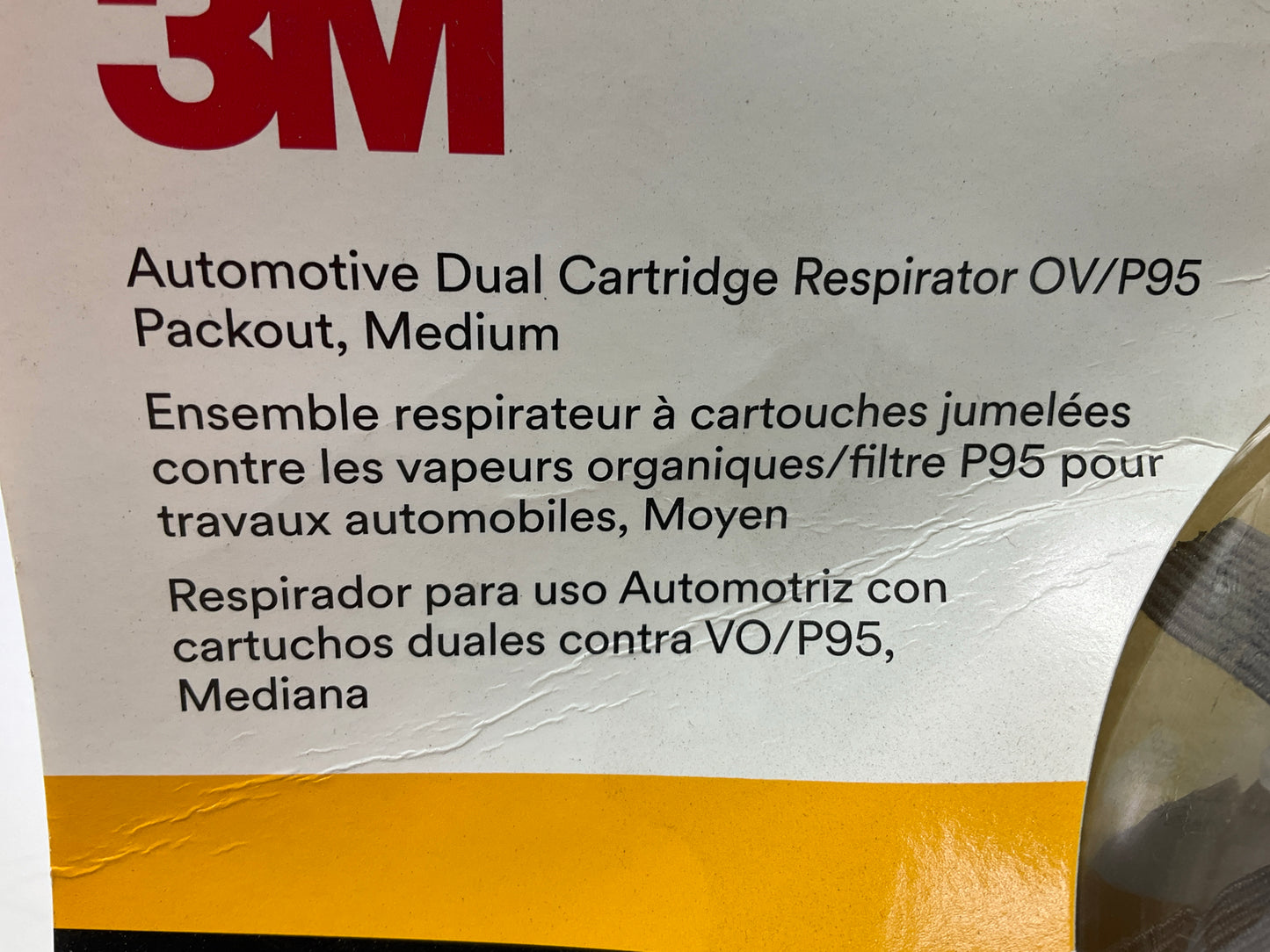 3M 07178 Automotive Paint Spray Respirator Mask, Medium OV/P95 Exp. 02/2026
