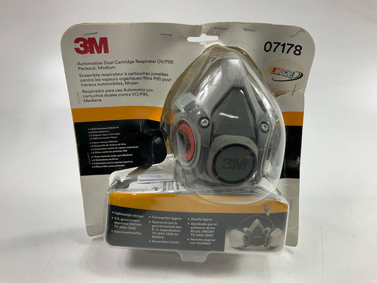 3M 07178 Automotive Paint Spray Respirator Mask, Medium OV/P95 Exp. 06/2026