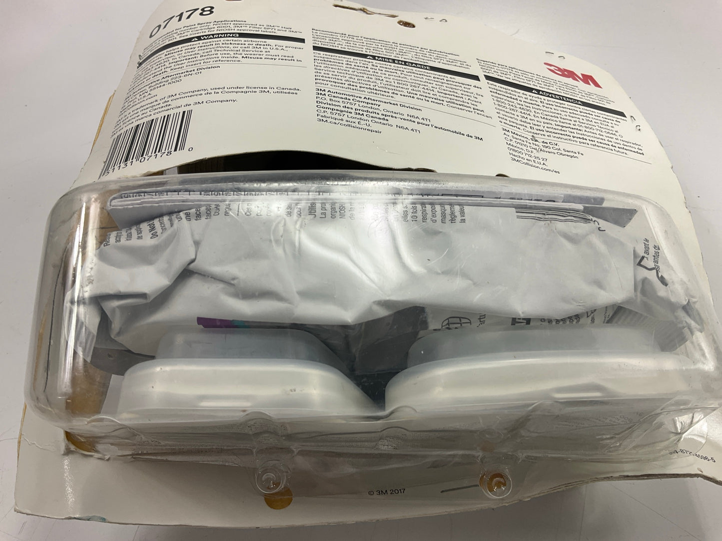 3M 07178 Automotive Paint Spray Respirator Mask, Medium OV/P95 Exp. 06/2026