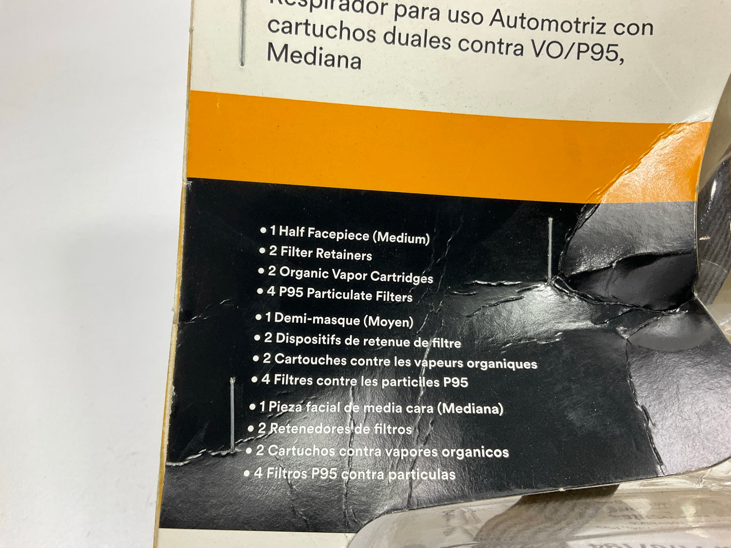 3M 07178 Automotive Paint Spray Respirator Mask, Medium OV/P95 Exp. 06/2026